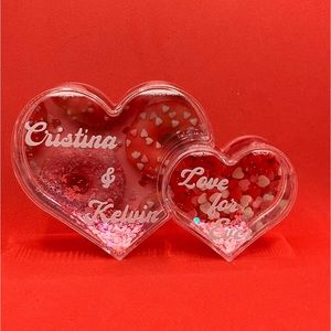 Engraved Heart Shaped Globe